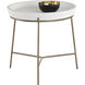 Remy 20 X 20 inch Antique Brass / White End Table
